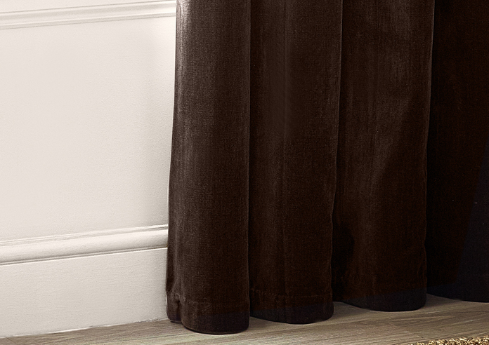 Heavy Chenille Eyelet, Brown - Ready Made Curtains - Image 6